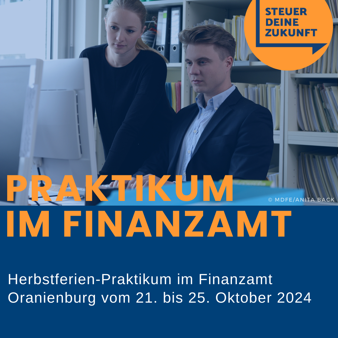 Herbstferien Praktikum Finanzamt Oranienburg