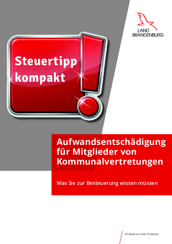 Bild vergrößern (Bild: Steuertipp kompakt: Aufwandsentschädigungen von Kommunalvertretern)